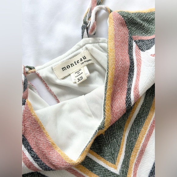 MONTEAU Belted Multicolor Striped Jumspuit - Picture 6 of 11